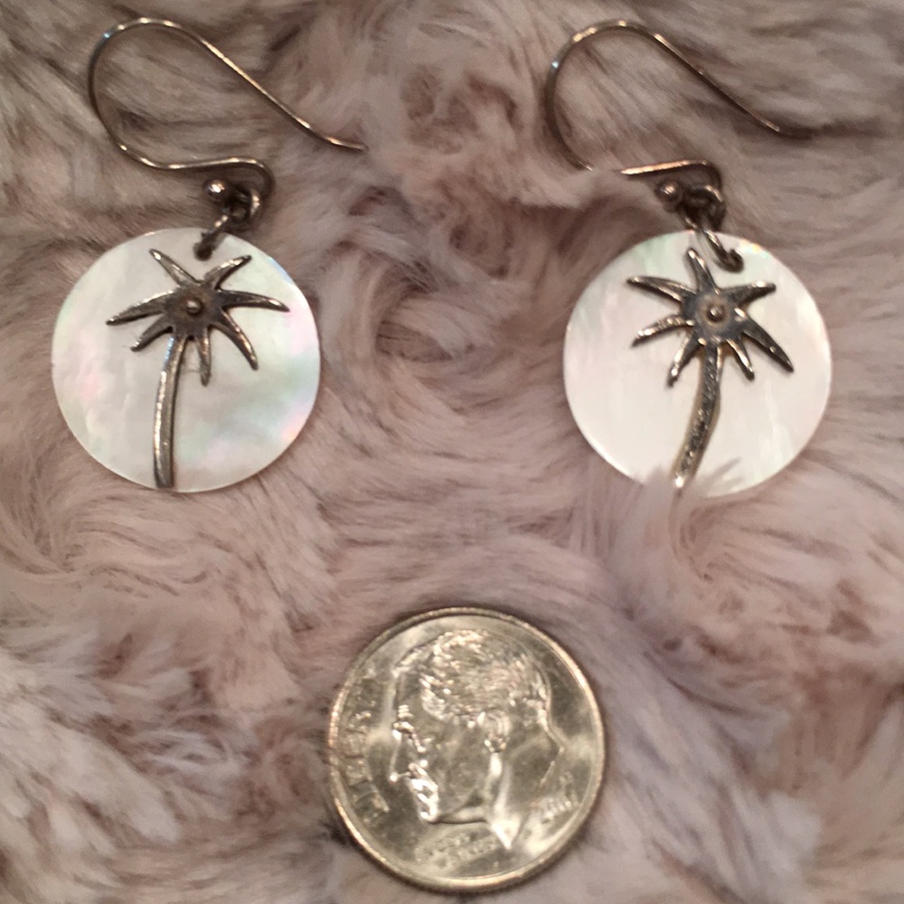 Silver and mother of pearl earrings